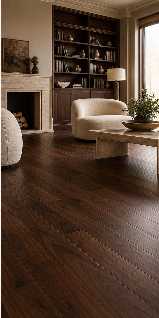 Heritage American Walnut Solid Wood fitted in a room